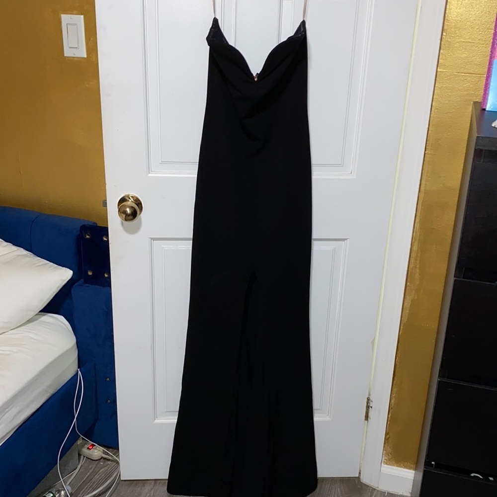 NOOKIE BLACK TIE GOWN “HONEY” in black